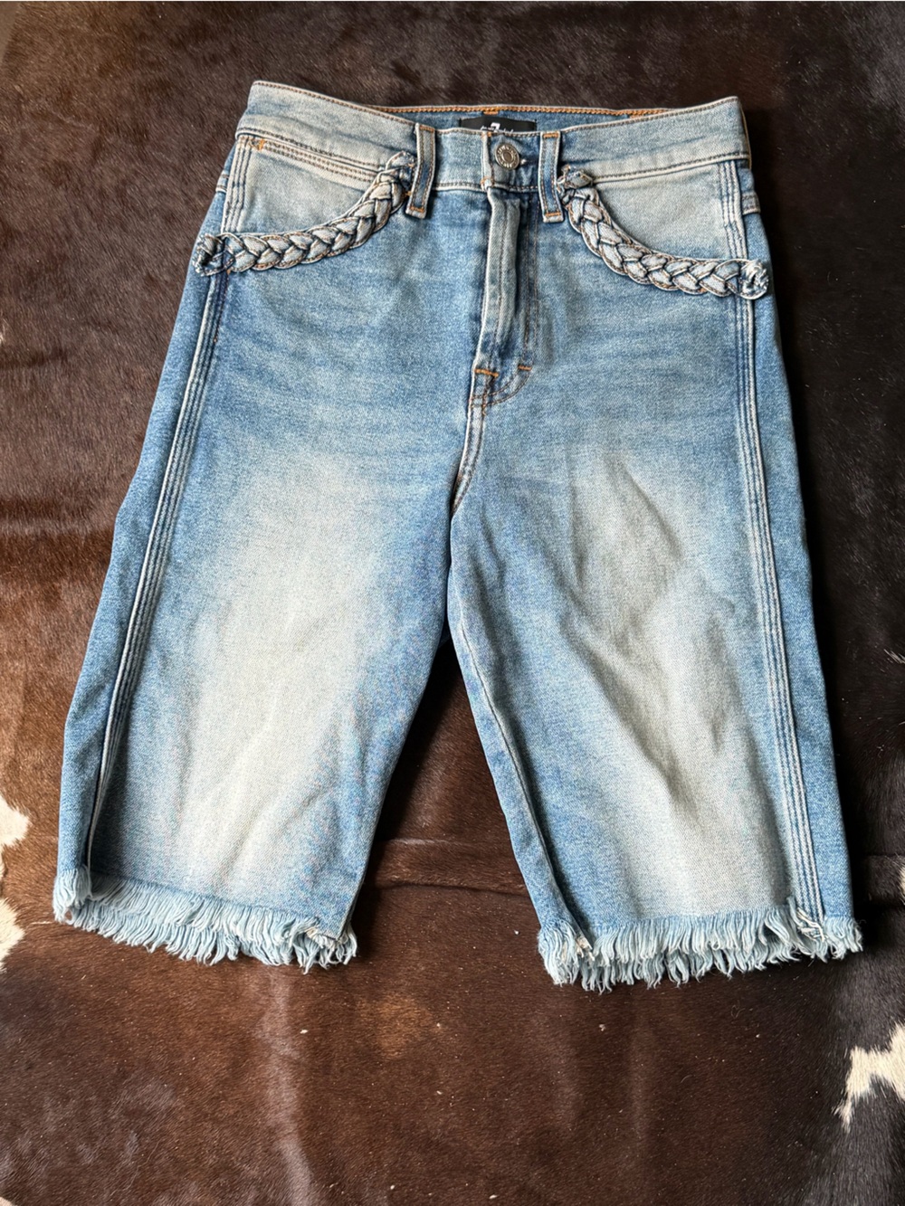 7 for all mankind Braided Bermuda shorts
